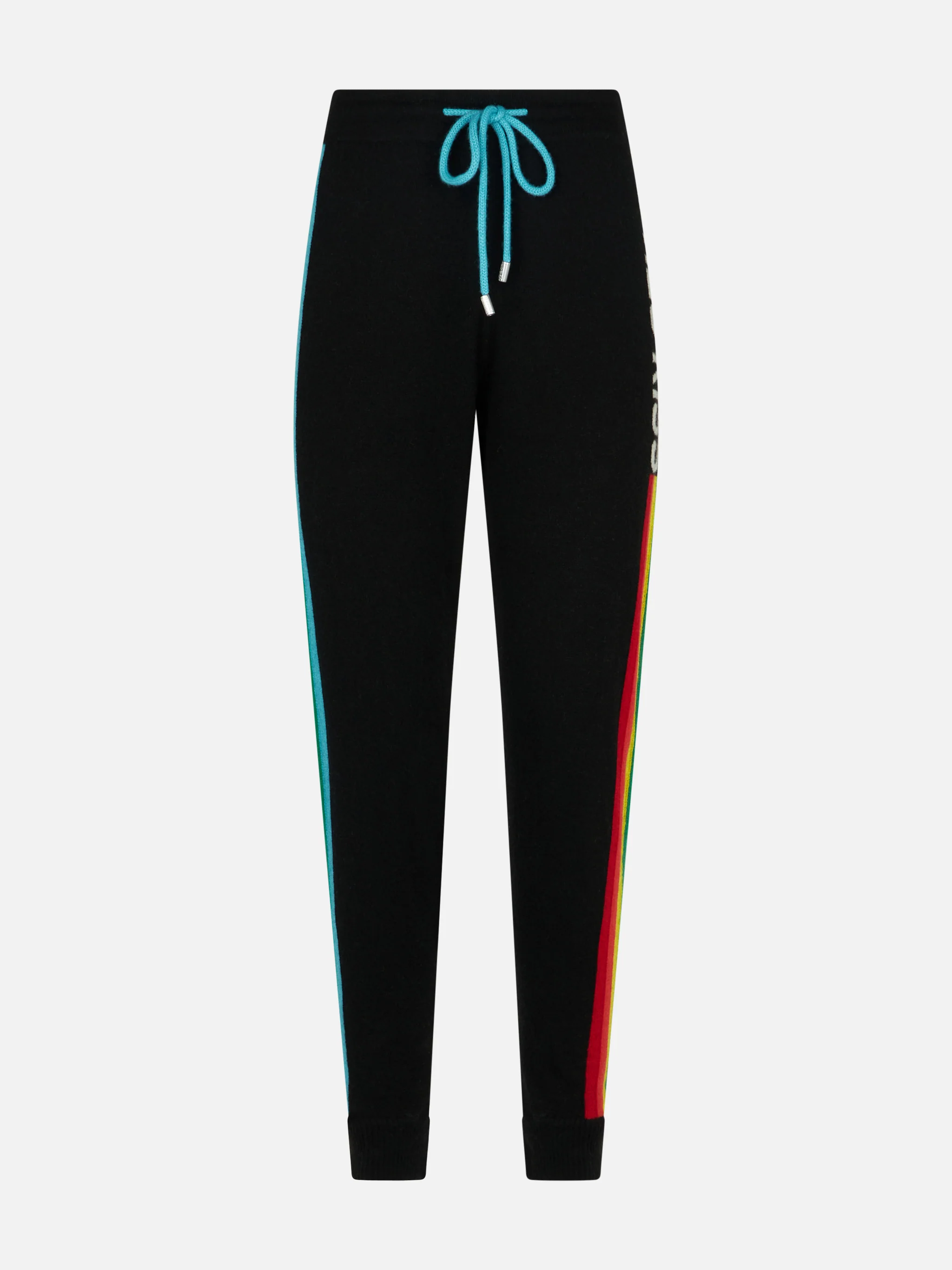 Pantalon de survêtement en maille avec empiècements arc-en-ciel