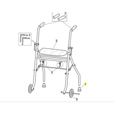 Invacare Actio 2 Walker Tip 1 jednotka 1 jednotka