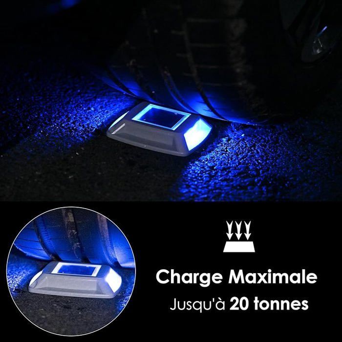 Éclairage pour Chemins Spot Solaire Exterieur Puissant IP68 Étanche Eclairage Escalier Exterieur Bleu Balise Solaire 2 Bl ECLAIRAGE