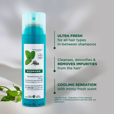 Klorane Aquatic Mint Detox suhi šampon, Mint Bio Detox protiv onečišćenja, 150 ml