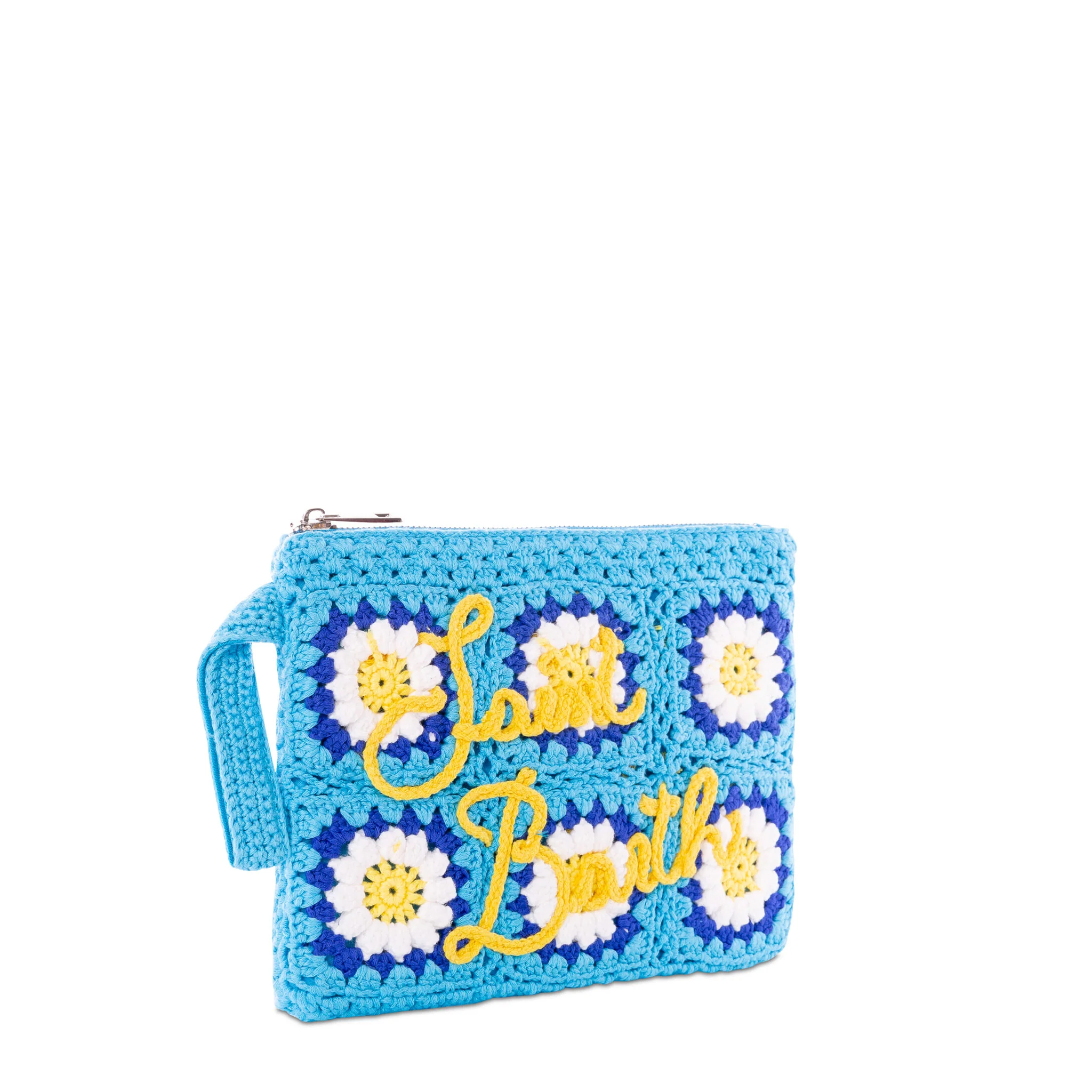 Bolsa Parisienne de crochê com bordado de margaridas