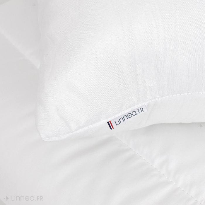 Set copripiumino estivo 120x150 cm, imbottitura 100% poliestere 200 g/m², e cuscino 40x60 cm, GAVROCHE bianco