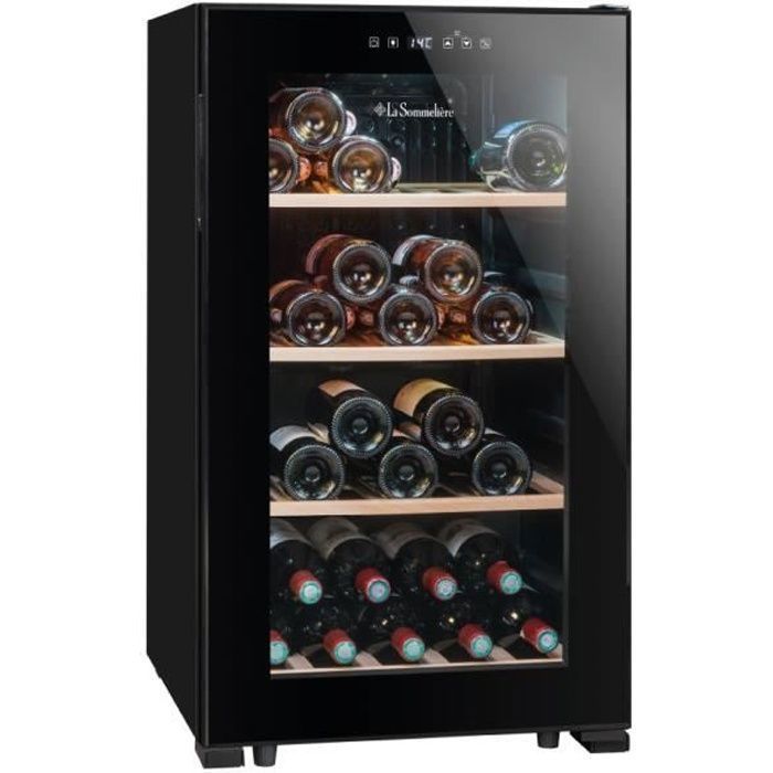 LS52BLACK – Wine cellar – La Sommelière – 52 bottles – 1 zone – 48.0 × 56.5 × 83.8 cm – Energy class F – 37 dB