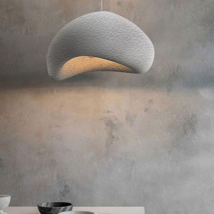 Lampadario a sospensione moderno e creativo WOTTES, grigio, design vintage in metallo, attacco E27, 1 pezzo, Ø30cm, per cucina e sala da pranzo.