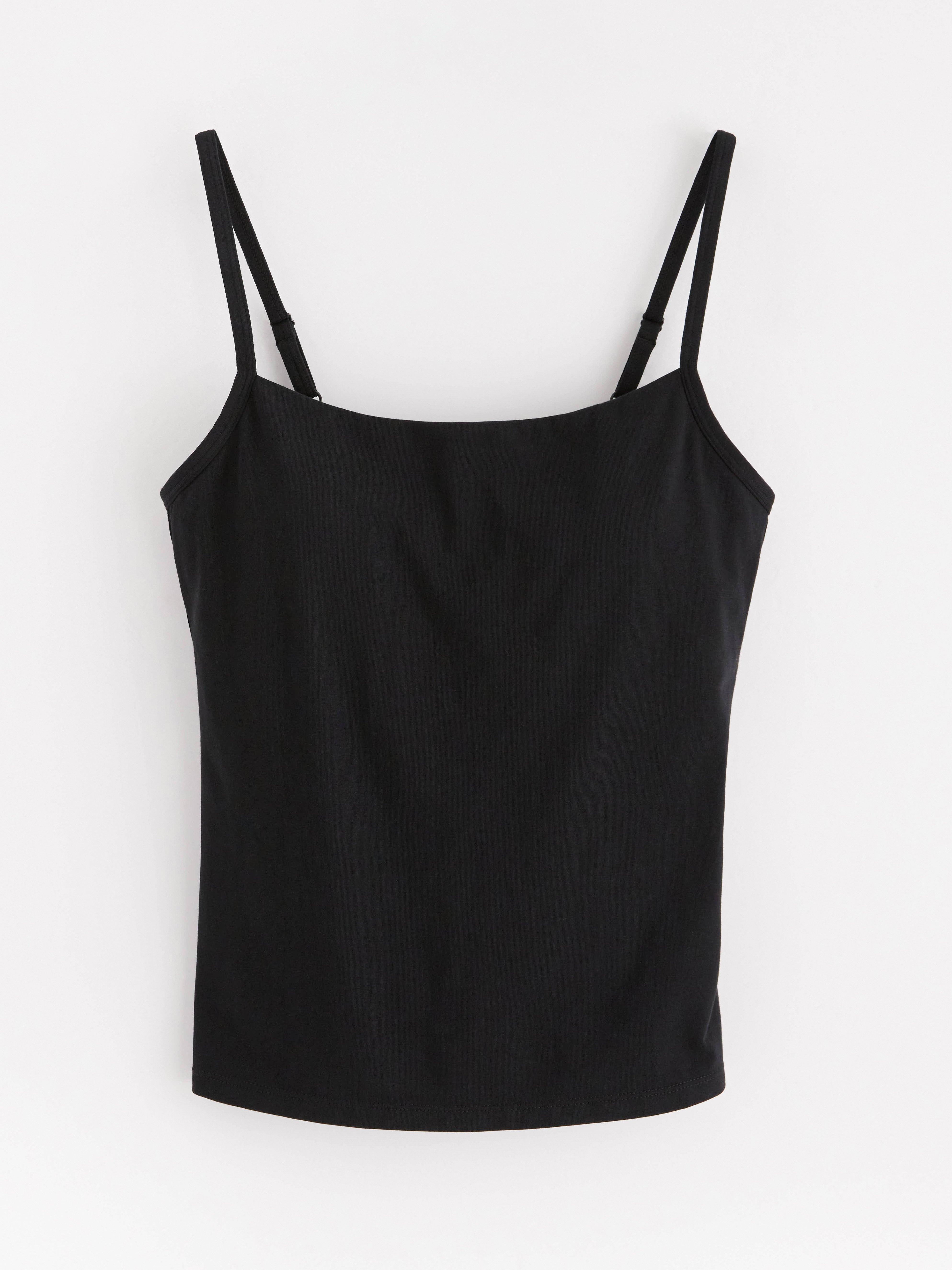 Débardeur noir avec soutien-gorge intégré