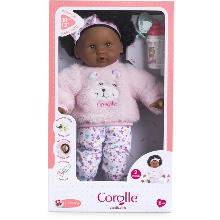 Vauvanukke - Corolle - Caroline Cuddle Baby - 30 cm - Pehmeä vartalo - Sisältää lisävarusteita