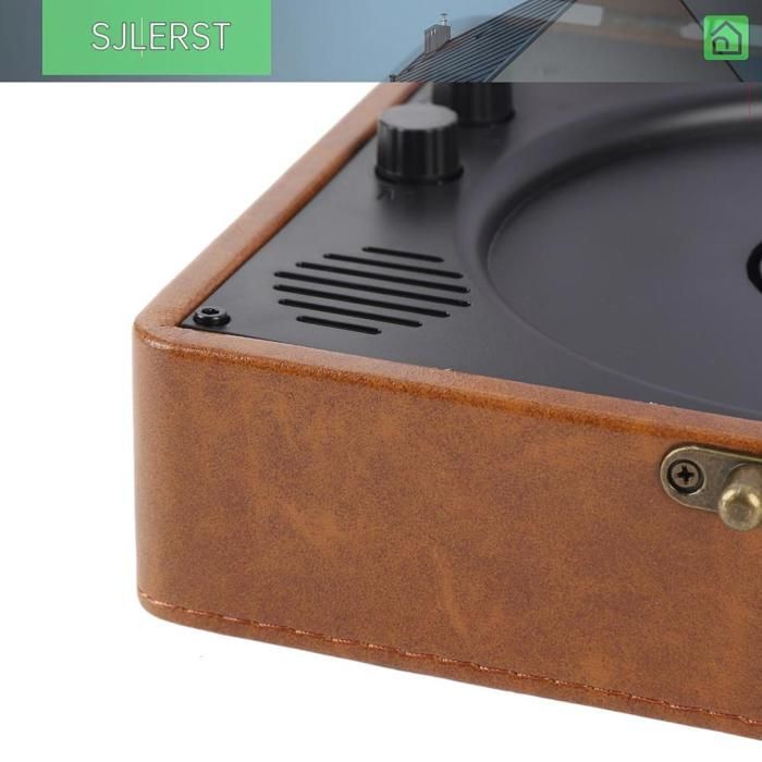 sjlerst Retro CD Player, Portable CD Player with Speakers, Retro Suitcase, CD Music Player with Video Player, Brown