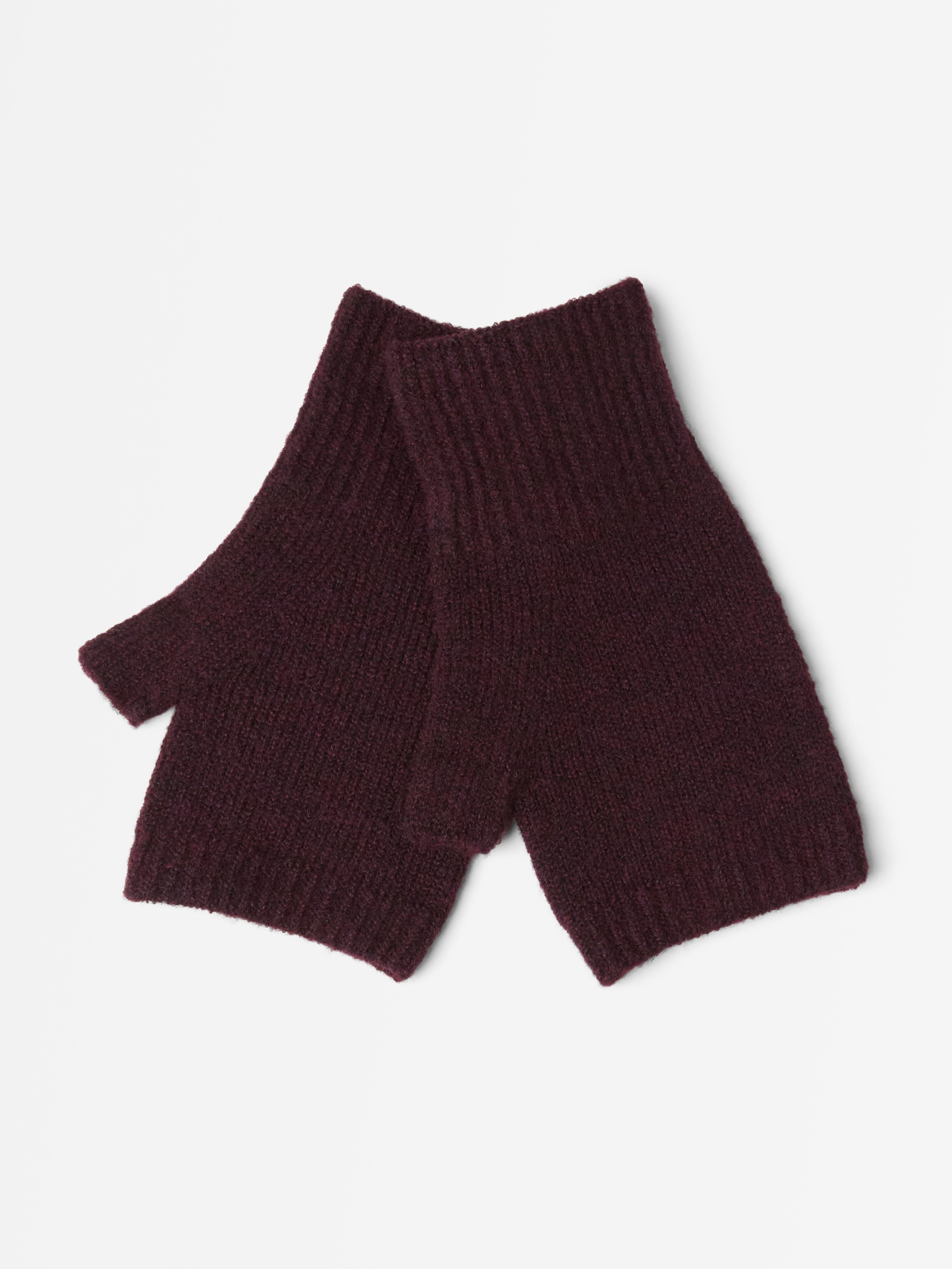 Gants tricotés Vin rouge