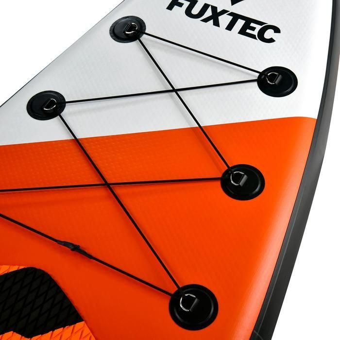 FUXTEC opblaasbaar stand-up board, 320 x 81 x 15 cm - oranje, wit, zwart - Sea Cruiser
