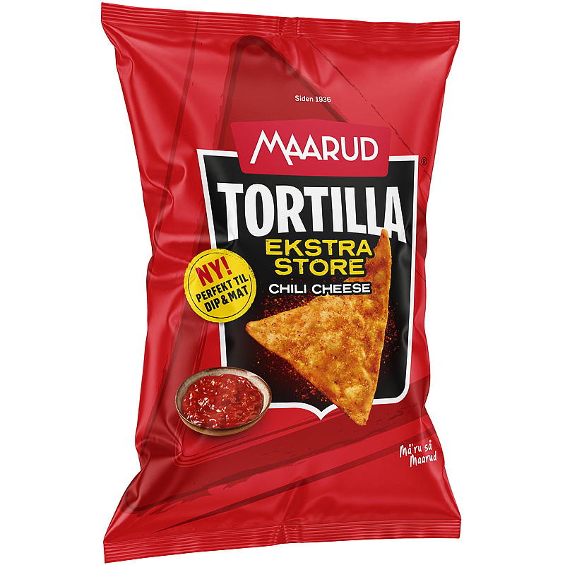 Tortilla Maarud 140 g Formaggio al peperoncino extra large