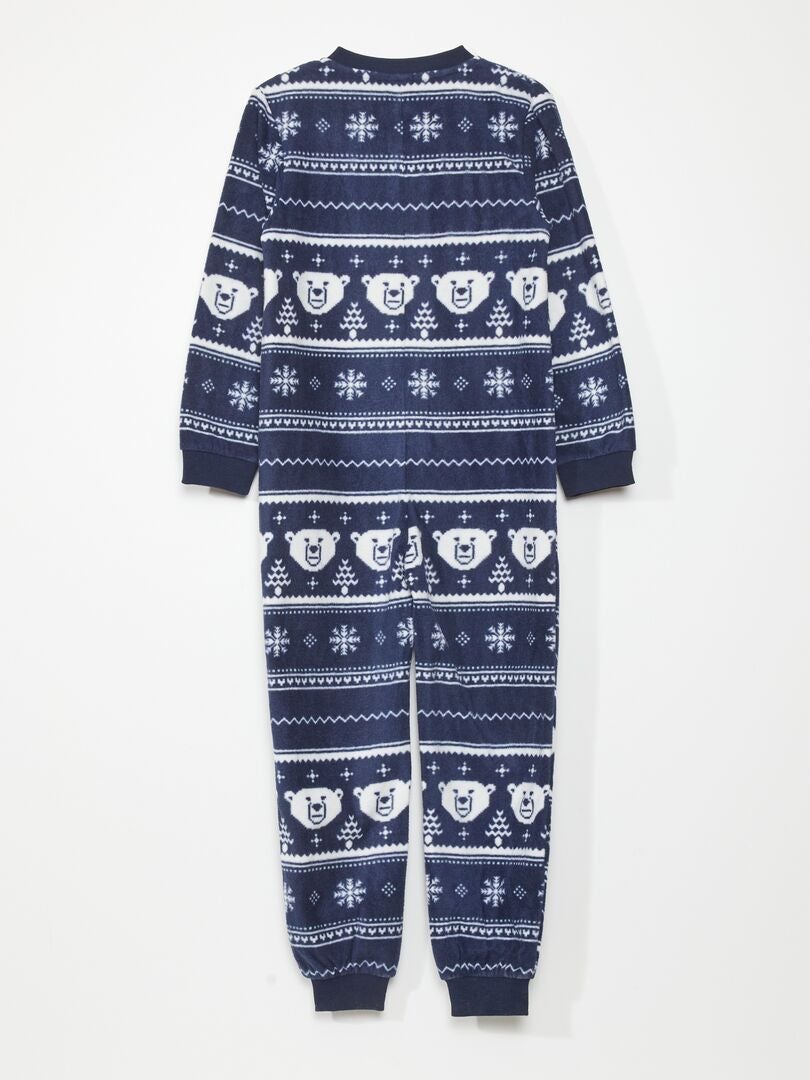 Pijama enterizo de felpa - AZUL