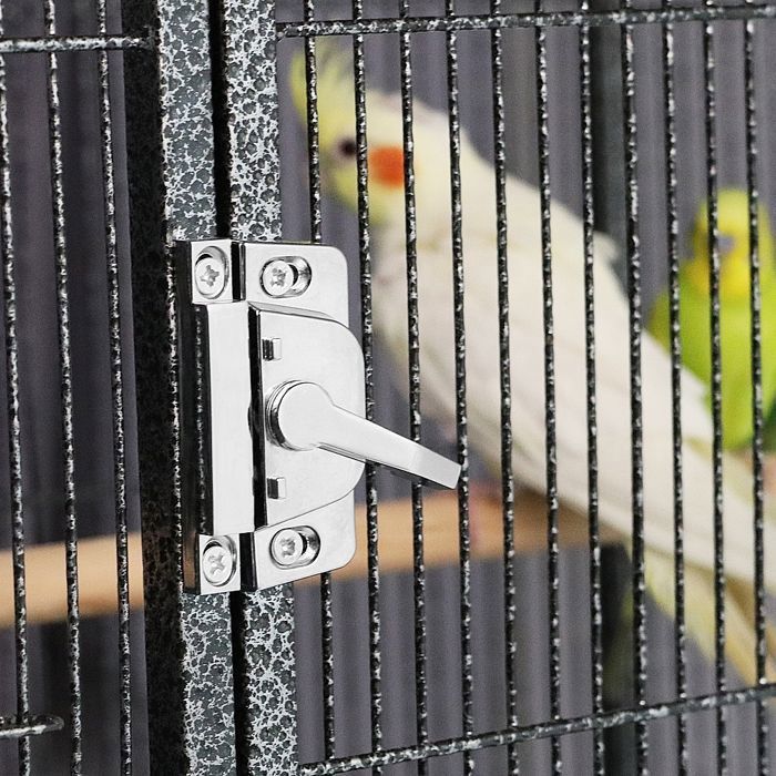 Jaula para pájaros Yaheetech de 81 x 47 x 160 cm, aviario para periquitos, ánades silbones y canarios, con ruedas y soporte desmontable.
