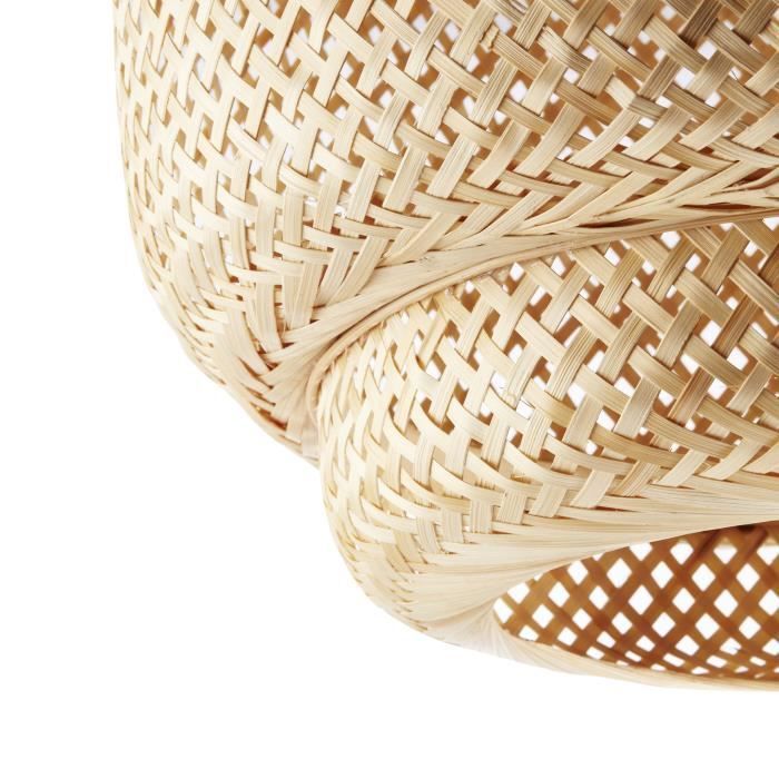 Lámpara colgante BALI Bamboo - Estructura Ø 40 x H 35 cm - Longitud del cable 115 cm - E27 60W