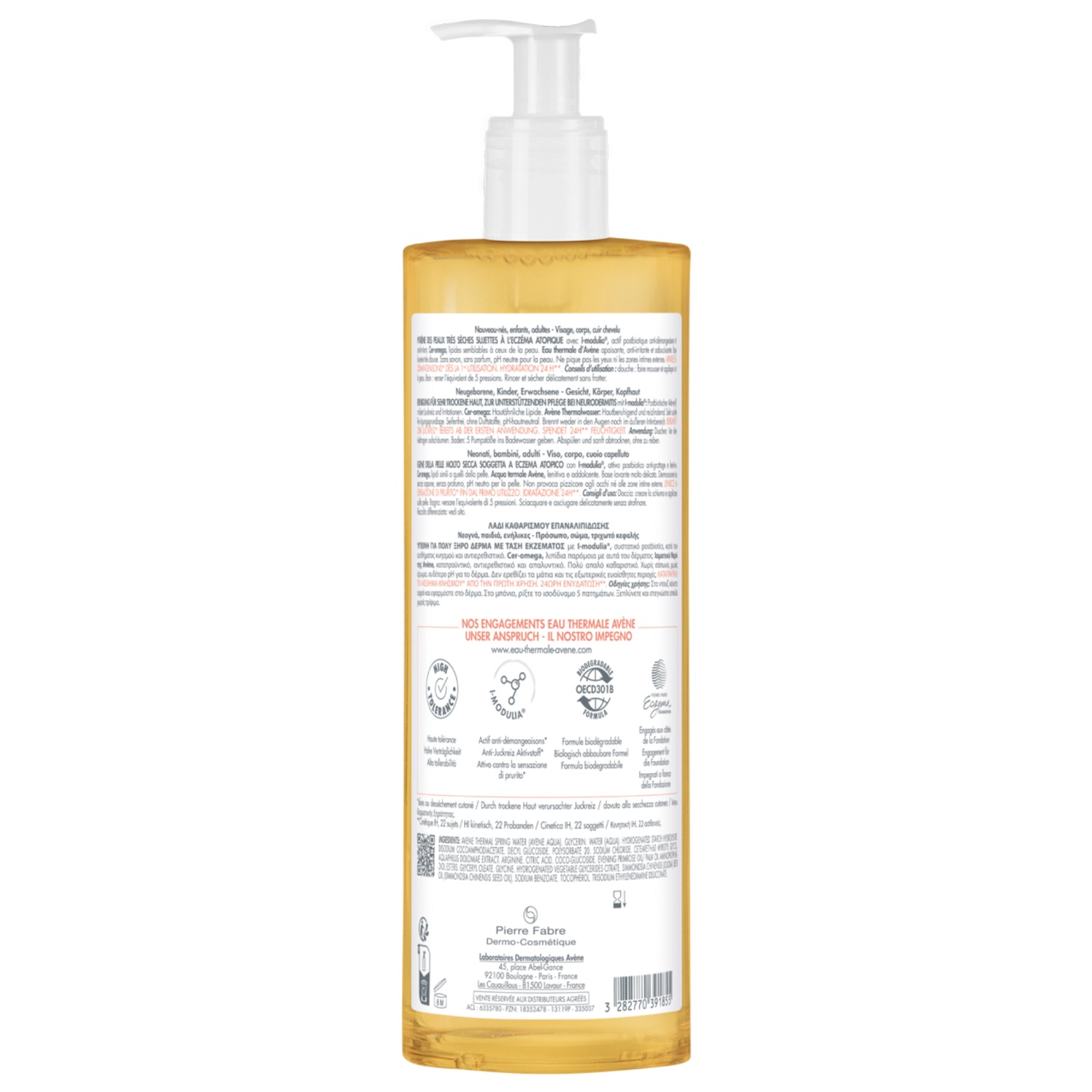 Avène Duschöl XeraCalm AD Olio detergente lipidico-riparatore - 400 ml