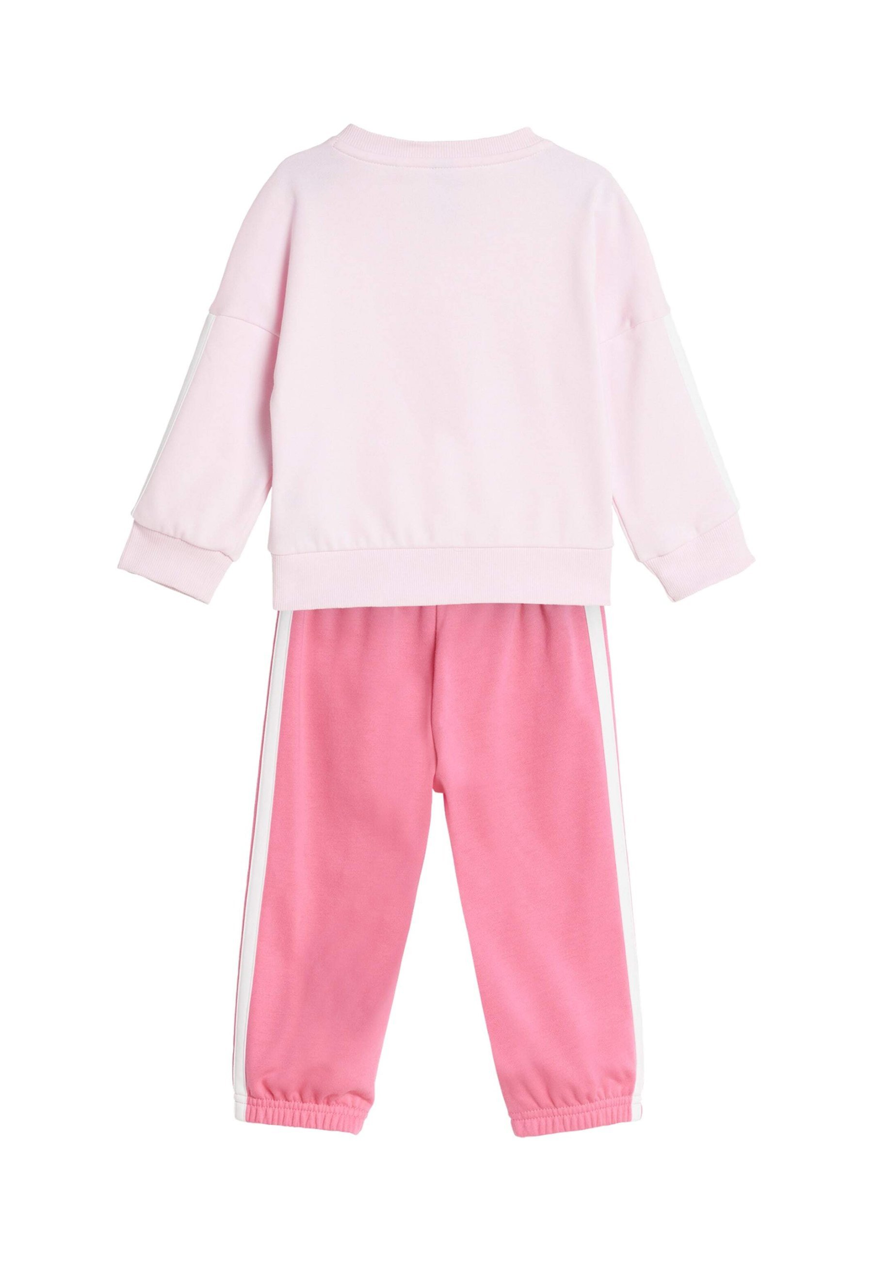 adidas Originals 3S FT JOG SET - Broek - transparant roze/wit/wit
