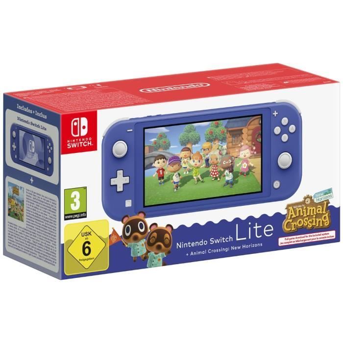 Nintendo Switch Lite handheld console • Blue + Animal Crossing: New Horizons (Download)