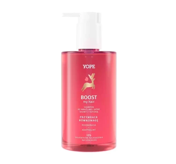 Yope Bounce My Hair Boost regenerujący szampon do wrażliwej skóry głowy z tapioką 300ml
