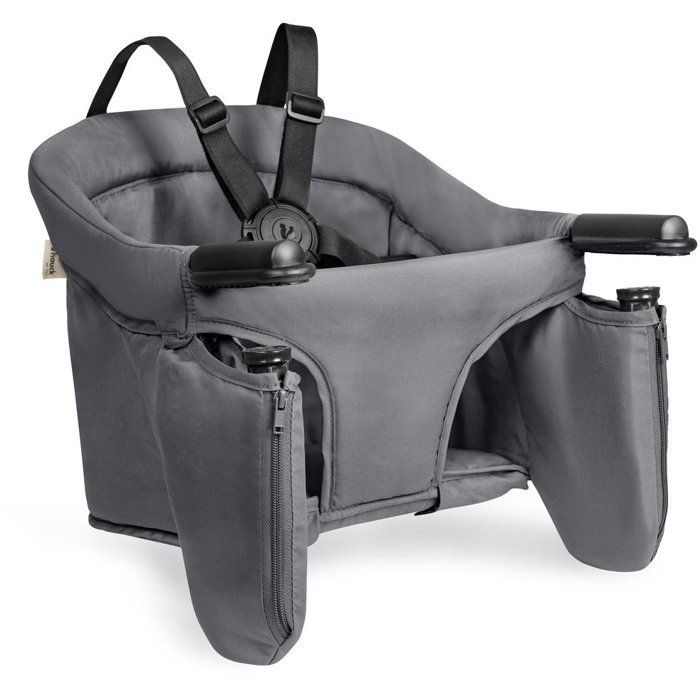 Siège de table mobile - HAUCK - Fix N Sit - De 6 mois à 15 kg - 37 x 42 x 32 cm - Gris foncé