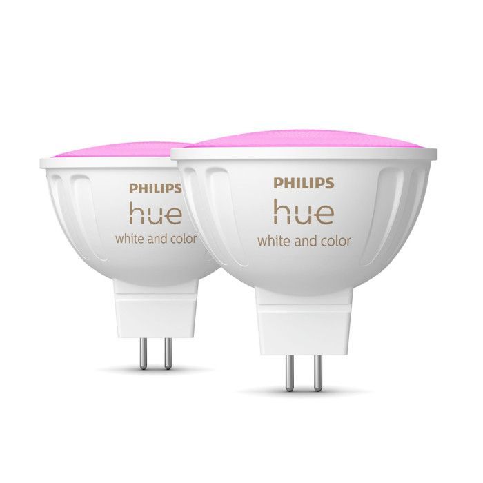 Lâmpada inteligente Philips Hue White and Color Ambiance, MR16, compatível