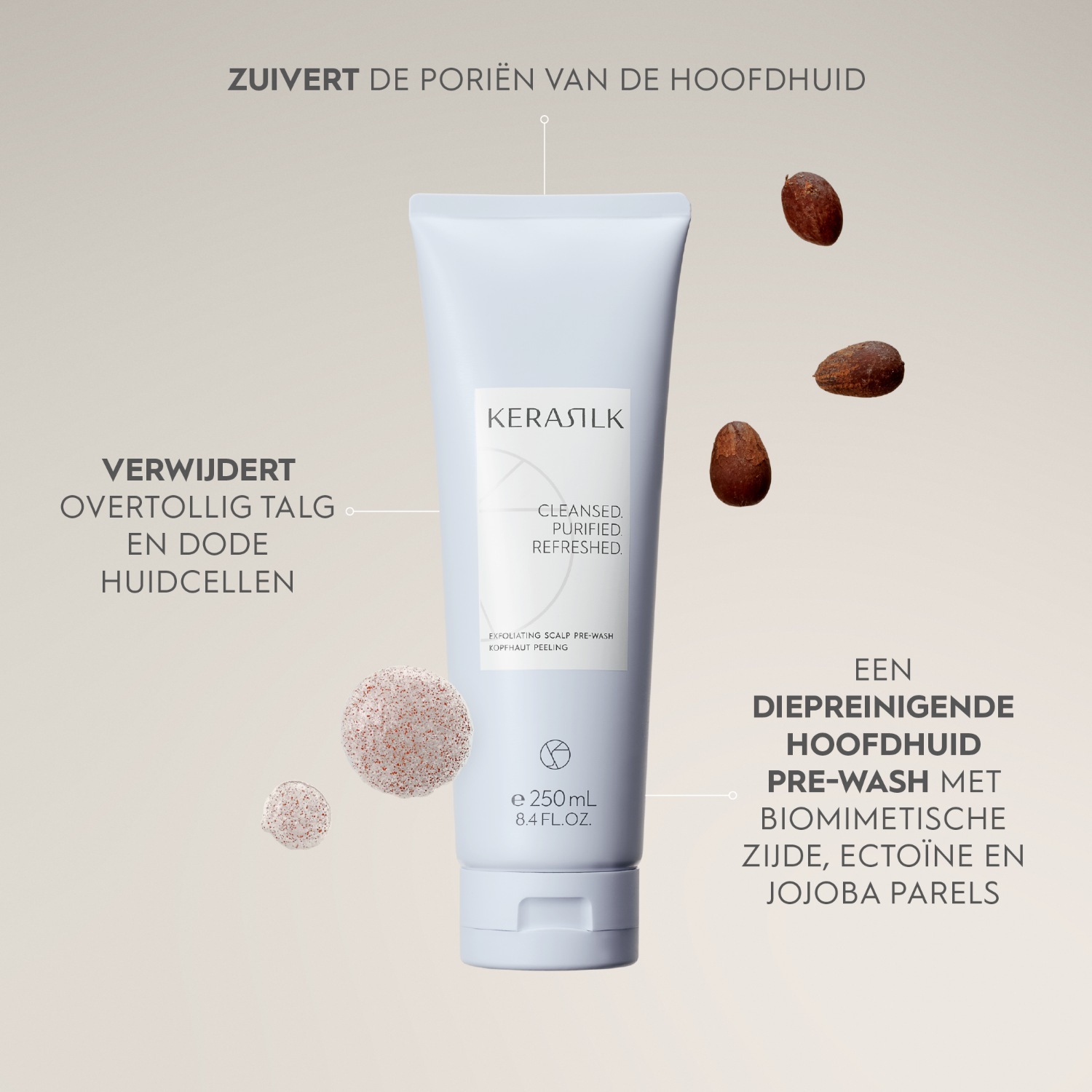 KERASILK galvas ādas kopšanas pīlinga līdzeklis pirms mazgāšanas - 250 ml