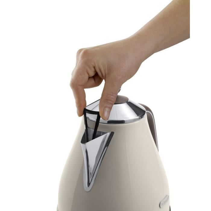 Chaleira elétrica Icona Vintage - DELONGHI - KBOV 2001.BG - 1,7 L - Elemento de aquecimento oculto em aço inoxidável