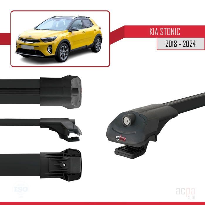 For Kia Stonic 2020-2024 ACE-1 Roof Bars Car Railing Luggage Rack / Black