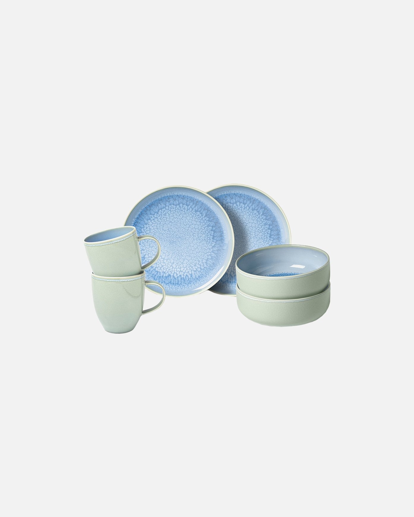 Villeroy & Boch 6 dalių pusryčių indų rinkinys, mėlynių dekoras - 1 vnt.