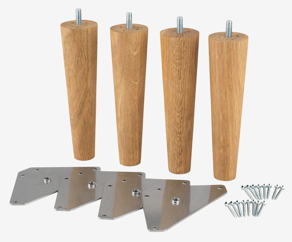 HAMNELVA Noga postelje Ø5xV19cm HAMNELVA hrast 4 kosi/paket