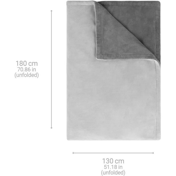 Manta eléctrica MEDISANA HDW - XL 180x130cm - Ultrasuave - Reversible - Lavable