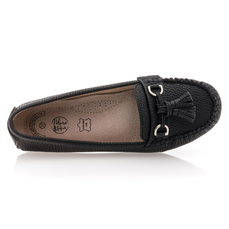 Svarta loafers/båtskor för kvinnor