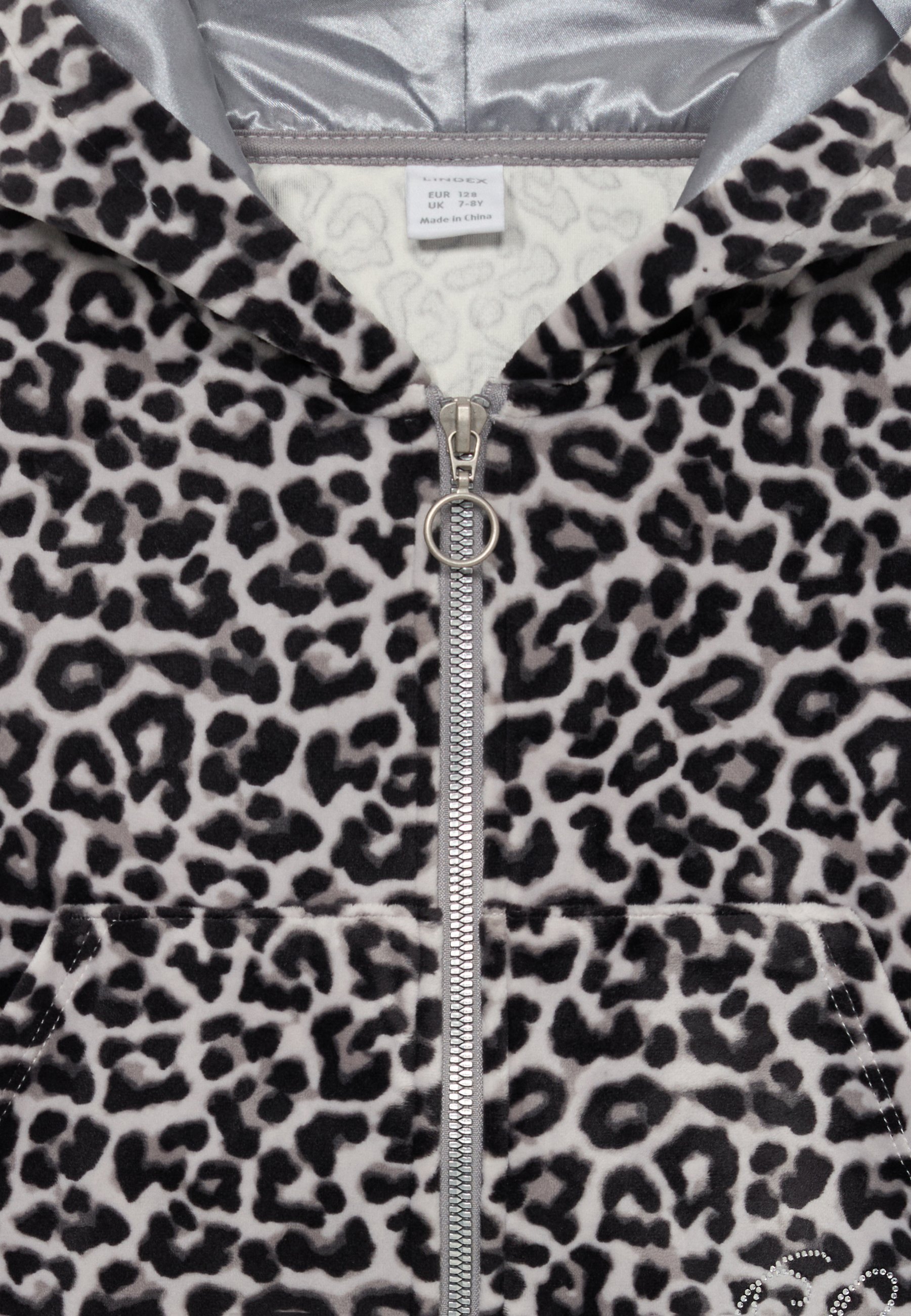 Lindex LEO - Felpa con cappuccio - grigia