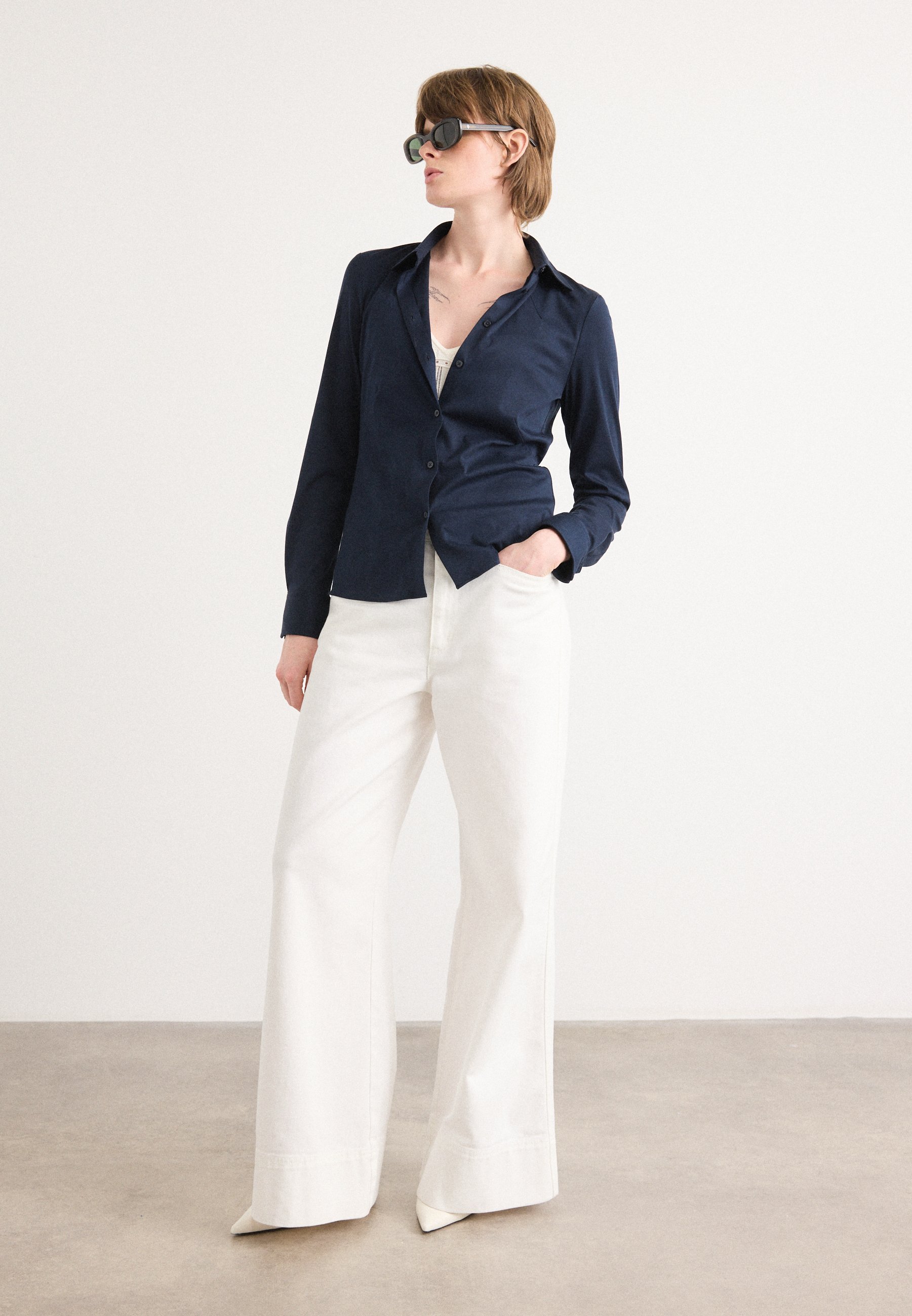 BOSS BRONTA DIENSTAG - Bluse mit Knopfleiste - dunkelblau