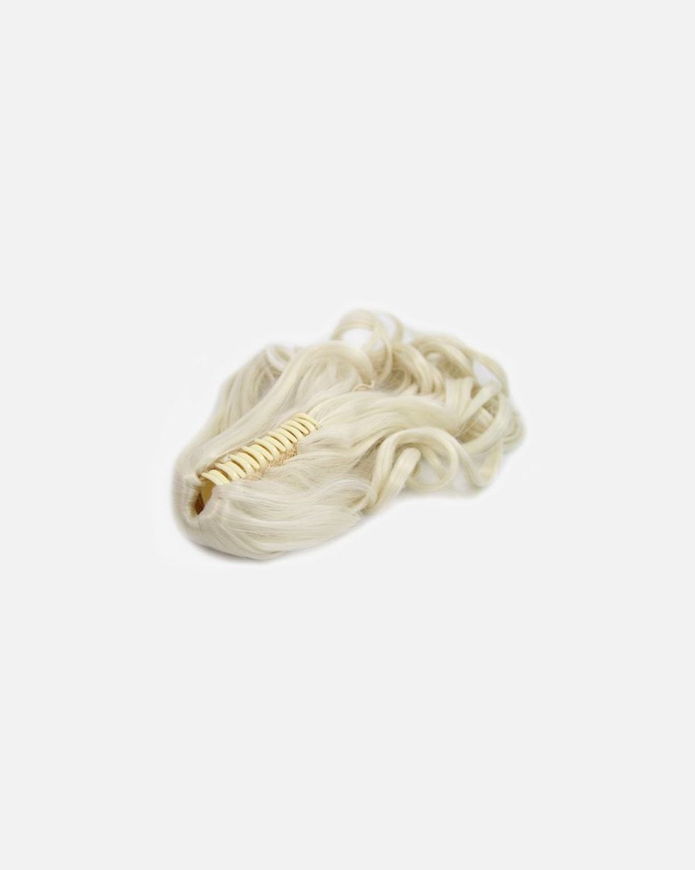 Fashiongirl ekstenzije za rep, priprema za kosu M/ CLASP #60 Platinasto plava - obojena - 1 komad