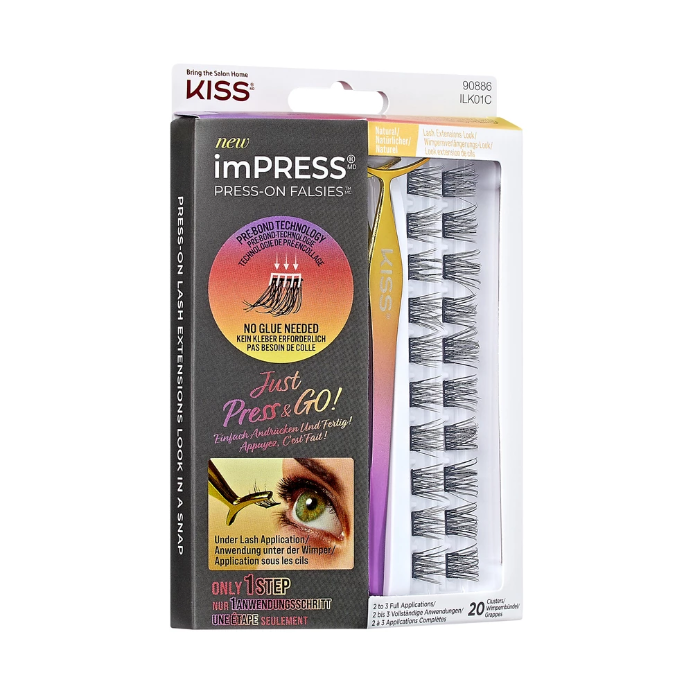 ImPRESS Press On Falsies Natural Kit 01 Műszempillák 20 db - Kiss