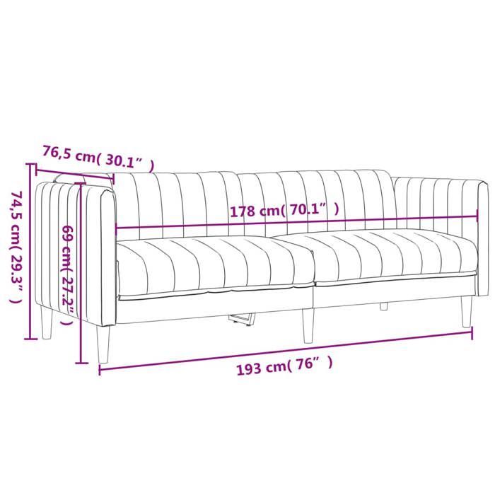 vidaXL Ensemble de canapés 2 pcs vert foncé tissu, canapé, siège de canapé, canapé relax, canapé confort, fauteuil de 3209242