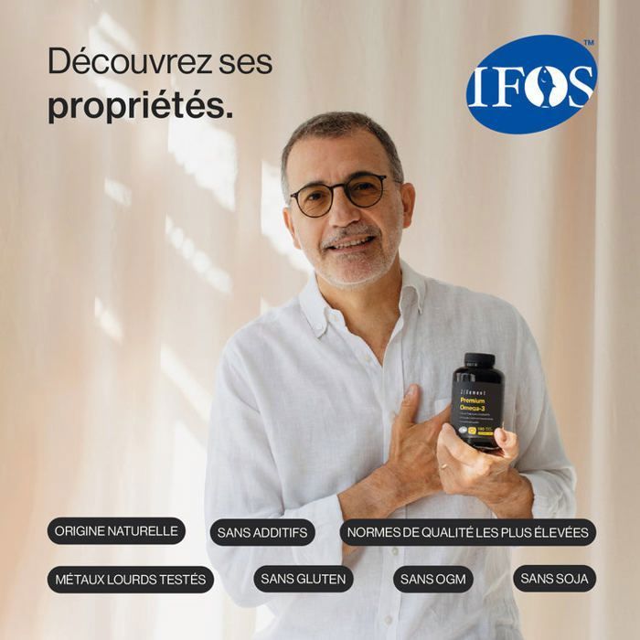 Omega-3 di alta qualità in forma di trigliceridi, certificato IFOS - 120 capsule