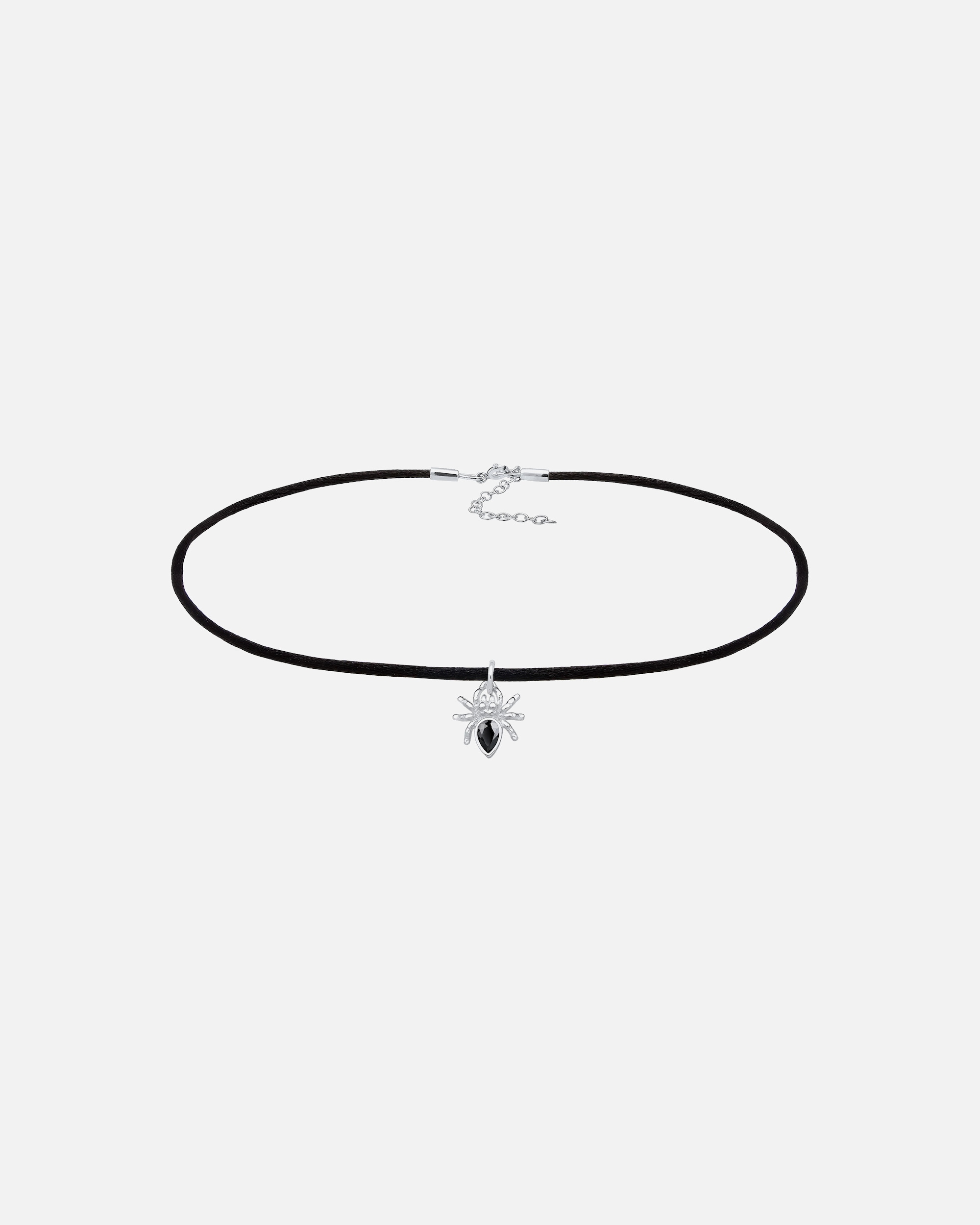 Elli Femmes Halloween araignée choker zirconium en argent sterling 925