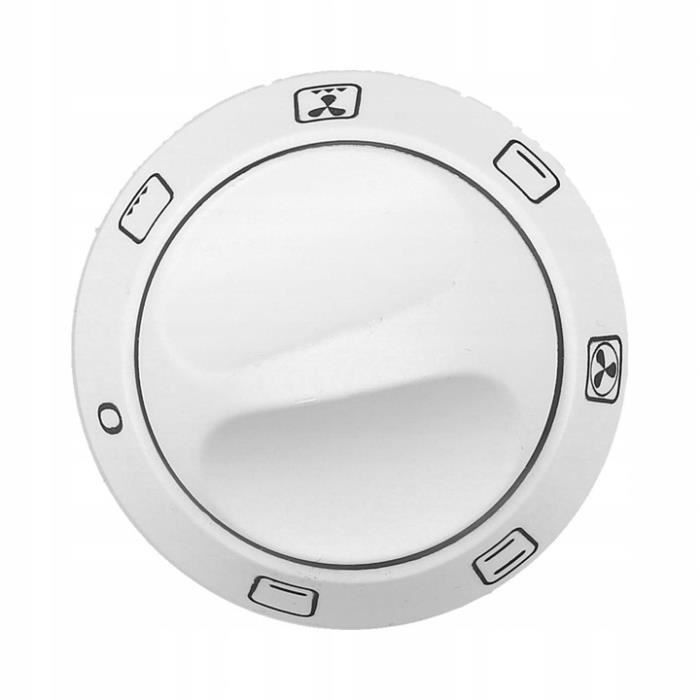 Juego de 6 pomos para cocina de gas Mastercook - Blanco - OEM - 4,9 cm de diámetro - 6 mm de diámetro de sujeción