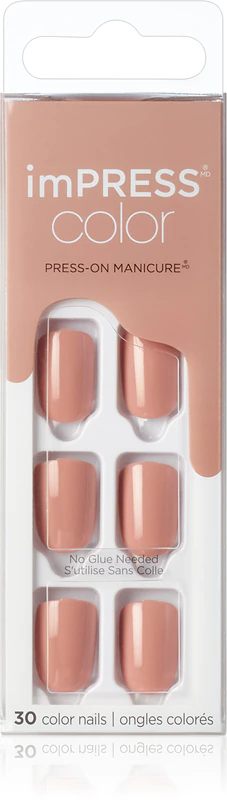 Unhas postiças curtas KISS imPRESS Color