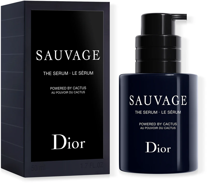 DIOR Sauvage The Serum, sérum facial com extrato de cacto para homens.