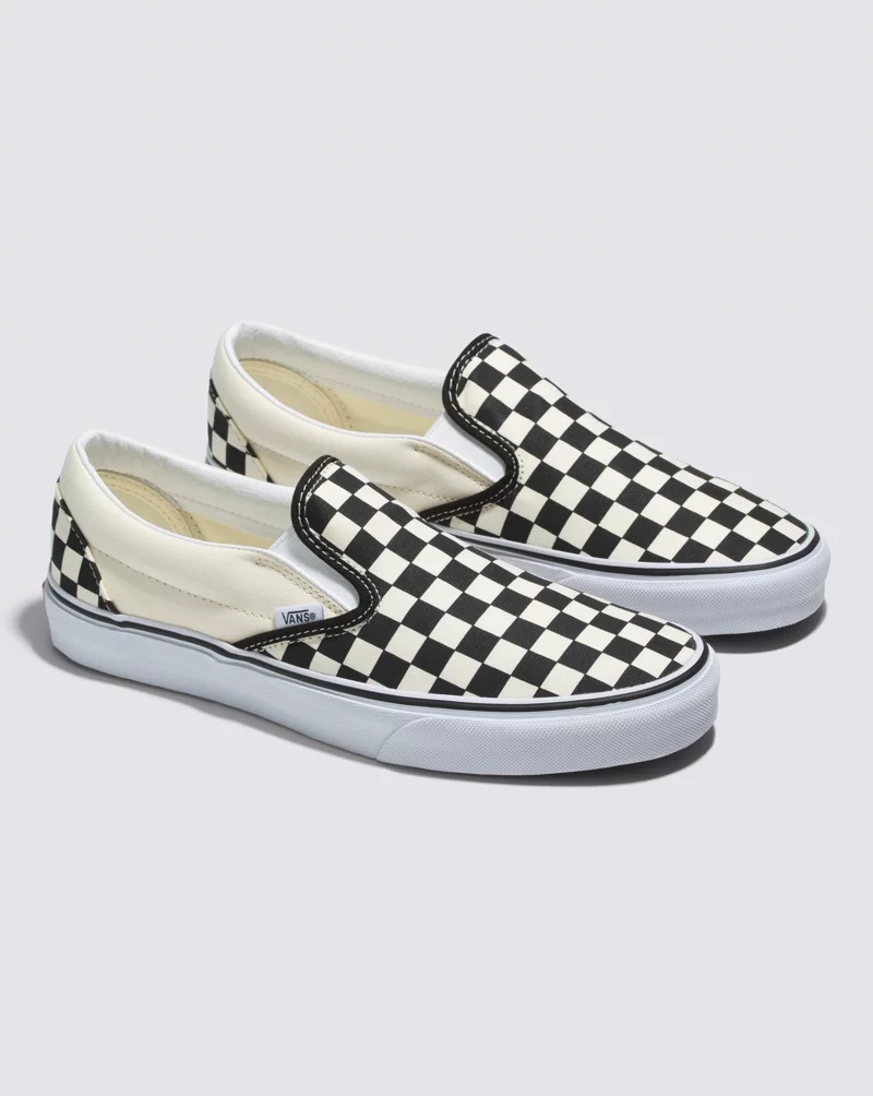 Classic Slip-On Wide Checkerboard Shoe