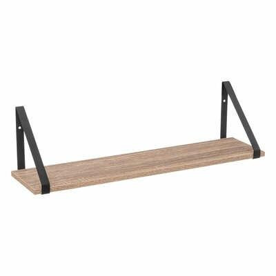 PÓŁKA Aliaj 58 cm naturalna/czarna Z MDF I METALU do 5 kg