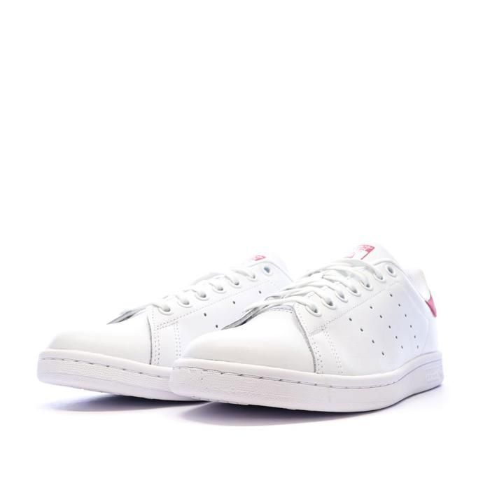 Zapatillas Adidas Stan Smith blancas/rosas para niña