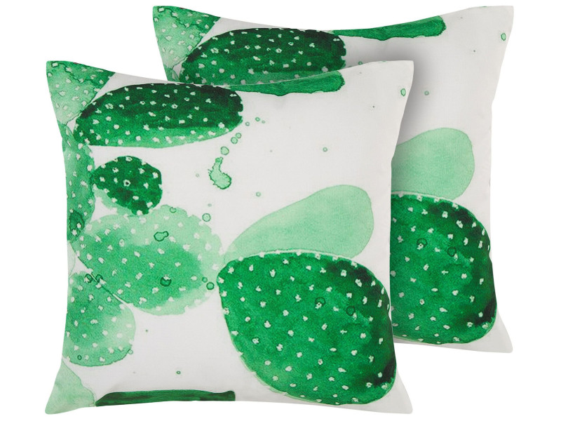 Dwie poduszki ogrodowe 45 x 45 cm zielone