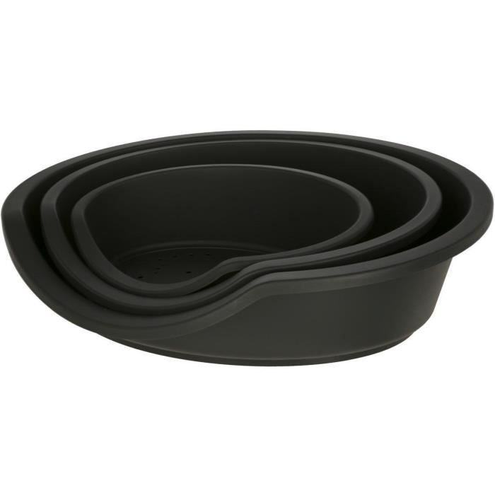 KERBL - Cesta/Contenedor DREAMER - Negro - Plástico reciclado - 80x60x25cm