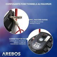 Compresor de aire AREBOS - Modelo portátil - 30 litros - Sin aceite - 1500 W - 10 bar