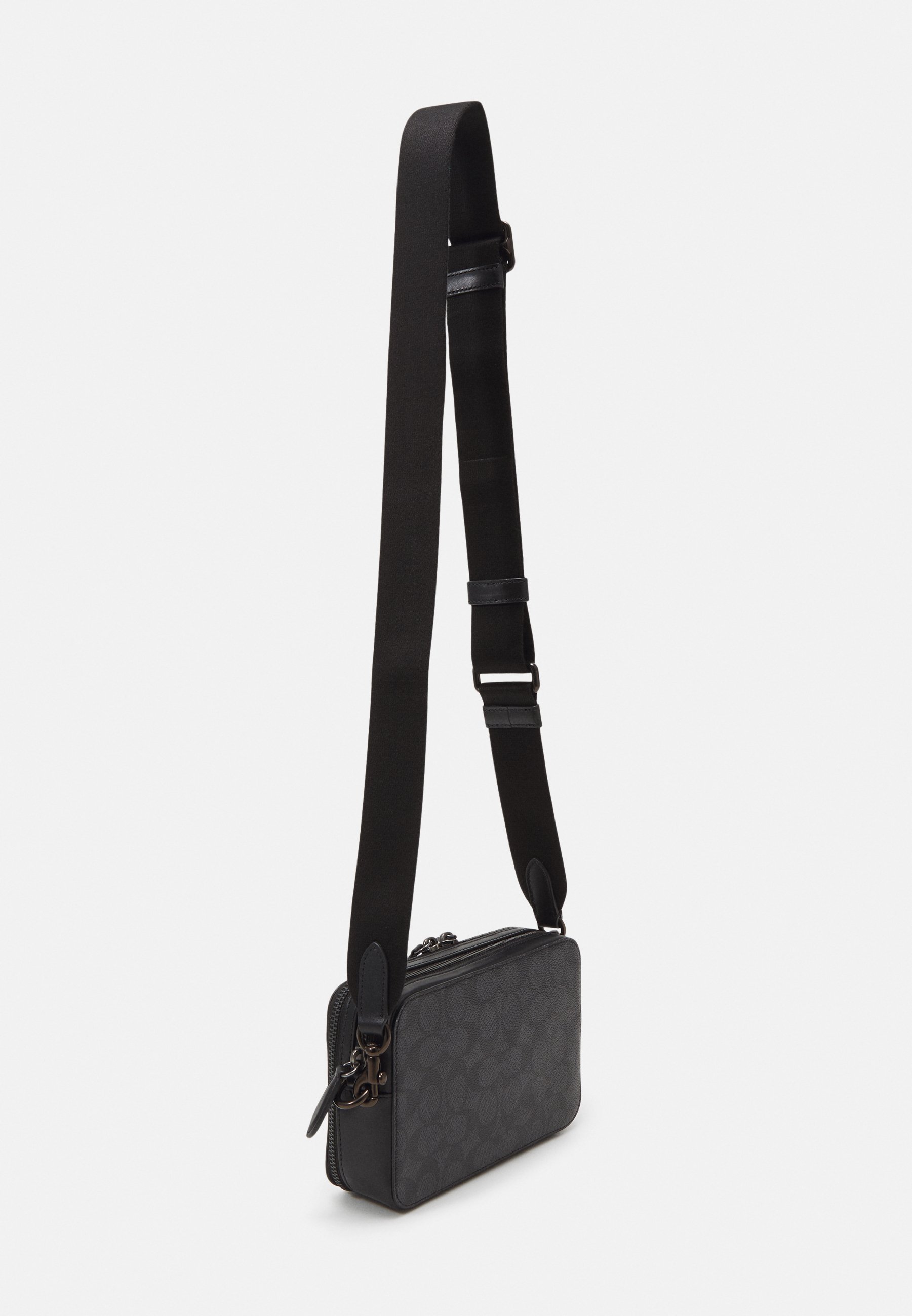 COACH CHARTER CROSSBODY TAS 19 IN SIGNATURE CANVAS - Crossbodytas - antraciet