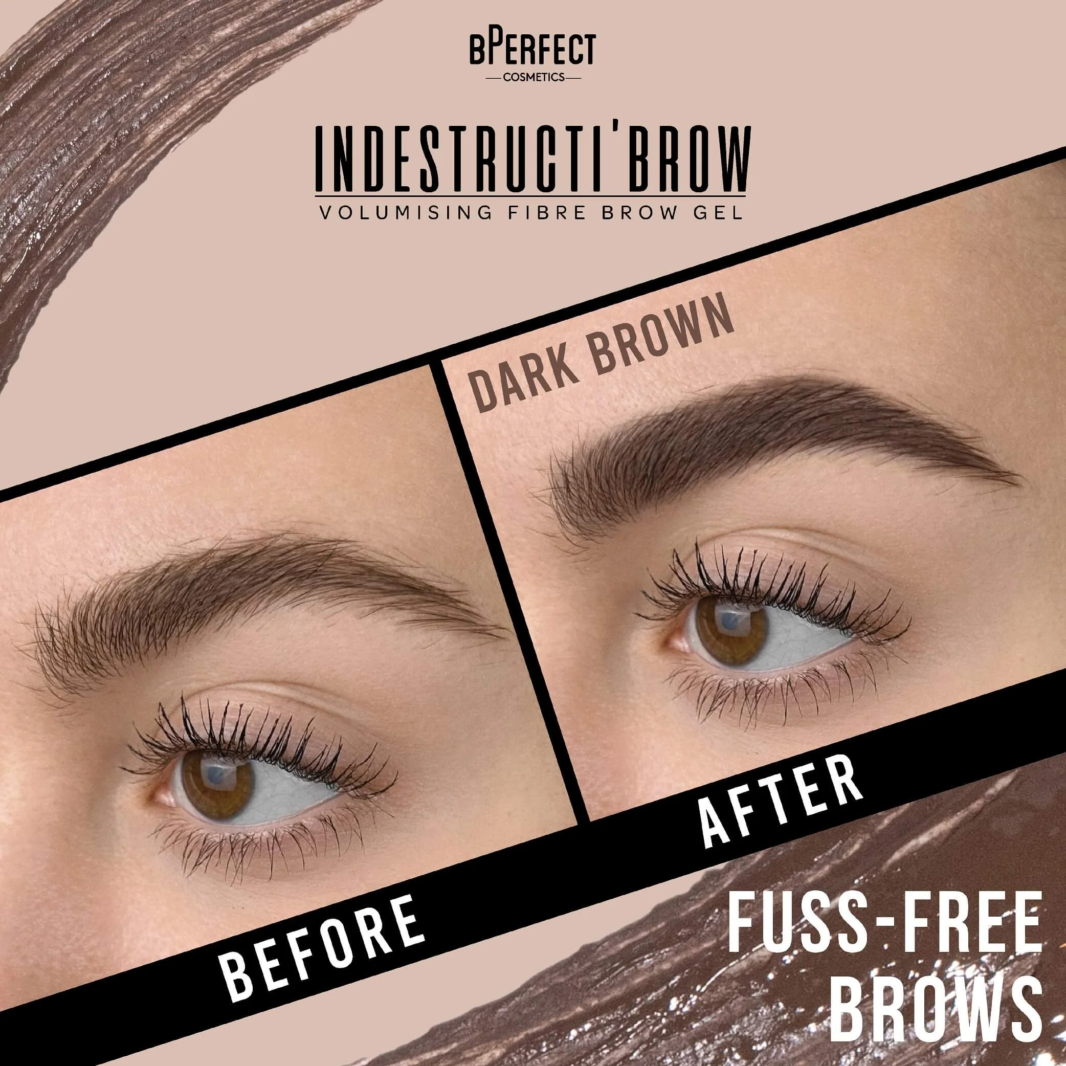 Sopracciglia Indestructi'Brow - Brow Fiber Gel Mascara - Gel e mascara sopracciglia