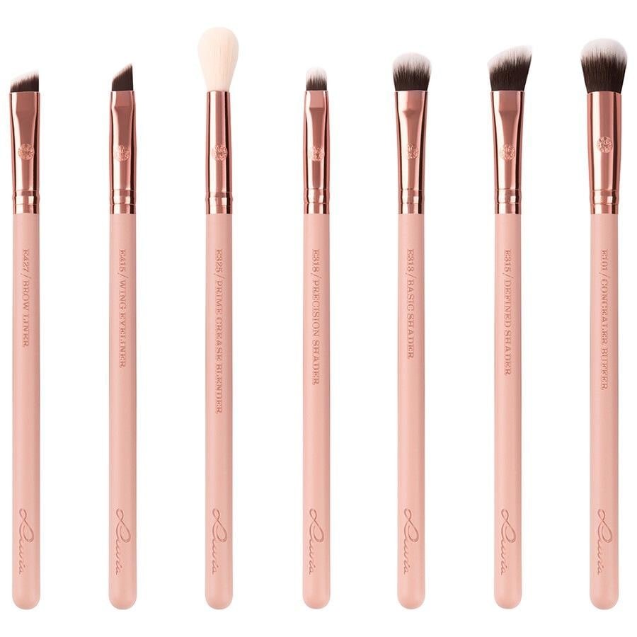 Zestaw pędzli Luvia Essential Brushes – różowe złoto, styl vintage – 1 sztuka