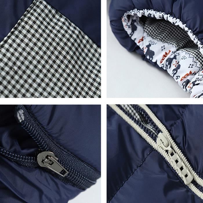 Chaqueta acolchada para hombre, sin mangas, con cuello alto y cremallera, chaqueta de plumas cálida con capucha para otoño e invierno - Roja